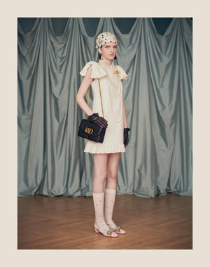 Abito Corto In Crepe Couture 