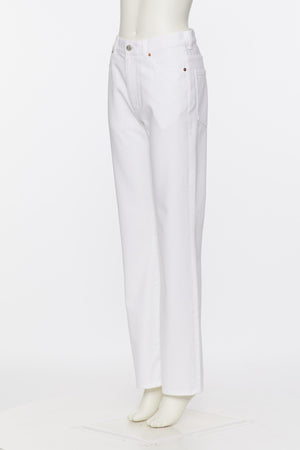 Jeans In White Denim Stampa Valentino Archive 1985