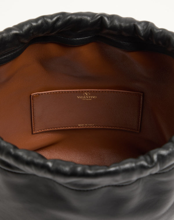 BORSA A SACCHETTO VLOGO POUF IN NAPPA