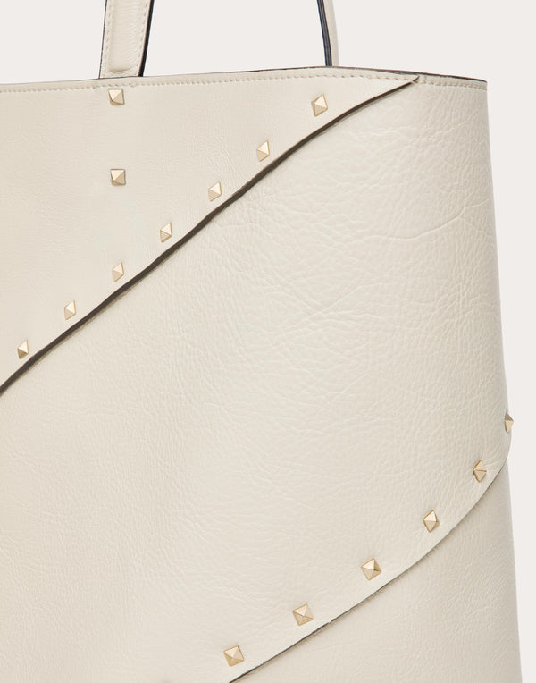 Borsa Shopping Valentino Garavani Valentino Garavani Rockstud Wispy In Vitello 