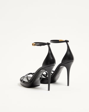 Sandalo Con Plateau Valentino Garavani Eveninglam In Vitello 120Mm