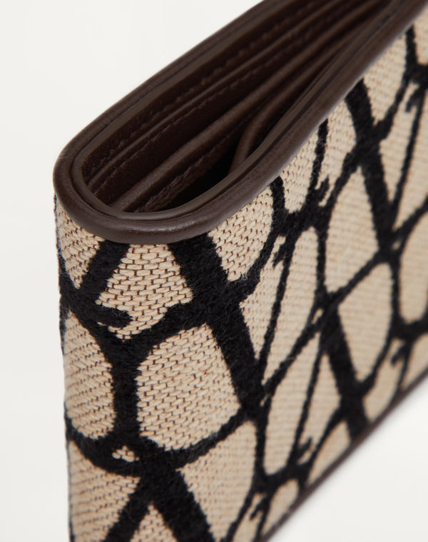 Portafoglio Toile Iconographe Con Dettagli In Pelle