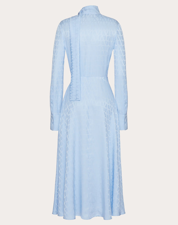 Abito Midi In Silk Jacquard Toile Iconographe 