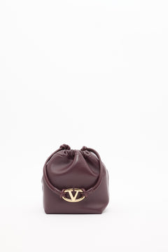 BORSA A SACCHETTO VLOGO POUF IN NAPPA