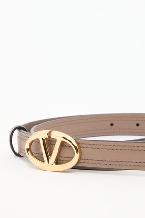 CINTURA VLOGO THE BOLD EDITION IN VITELLO LUCIDO 20 MM