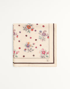 Foulard Papier Floral In Seta