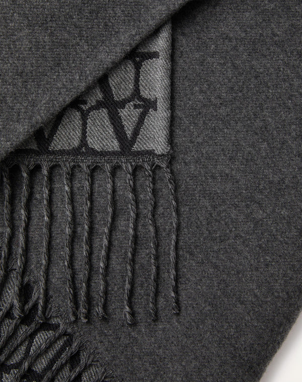 Poncho Double Toile Iconographe In Lana, Seta E Cachemire 