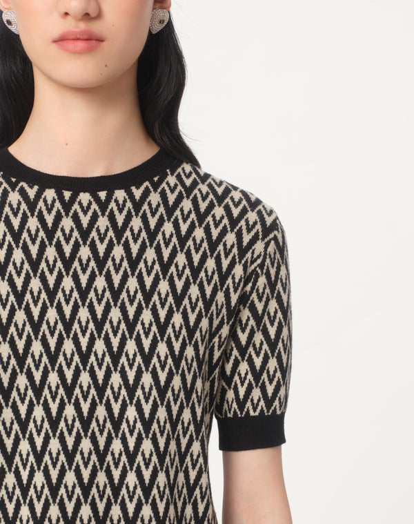 Maglia In Lana Jacquard Toute La V 