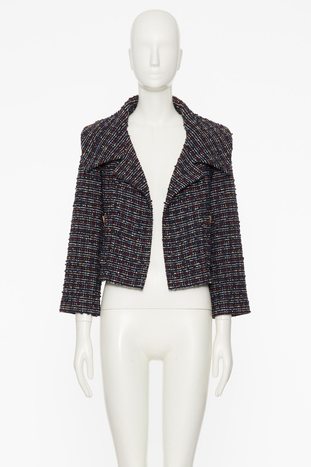 Giacca In Cotton Color Tweed