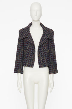 Giacca In Cotton Color Tweed