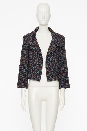 Giacca In Cotton Color Tweed