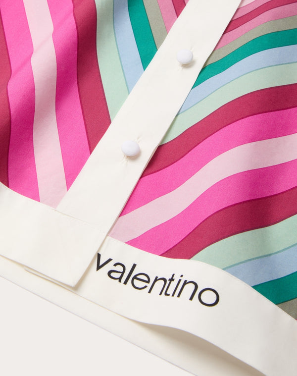 Camicia In Popeline Valentino Rhombus 75 Foulard 