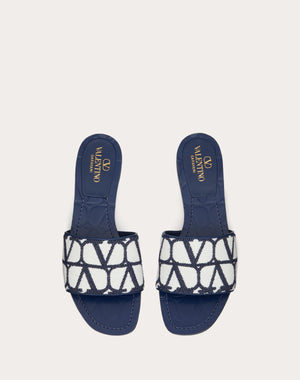 Sandalo Slide Toile Iconographe In Cotone Ricamato
