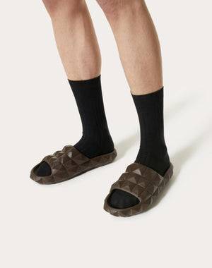 Sandalo Slider Roman Stud Turtle In Gomma