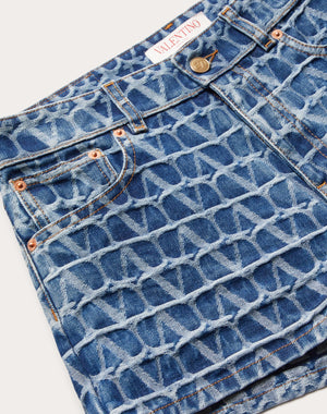 Shorts In Denim Toile Iconographe 