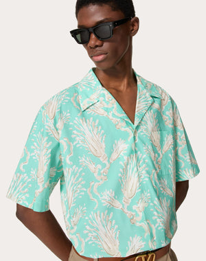 Camicia Da Bowling In Popeline Di Cotone Con Stampa Metamorphos Wheatsheaf