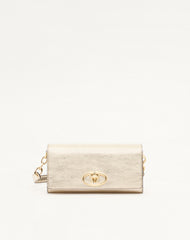 Portafoglio Con Tracolla Vlogo The Bold Edition In Vitello Laminato