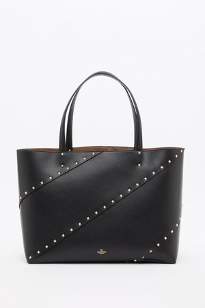 BORSA SHOPPING VALENTINO GARAVANI ROCKSTUD WISPY IN VITELLO 