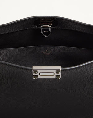 Borsa Hobo Valentino Garavani Rockstud In Vitello Granato 