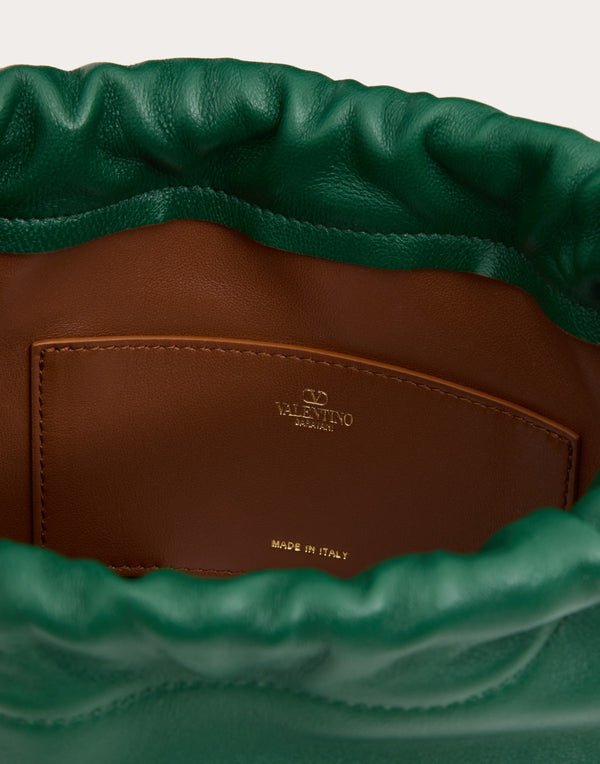 Mini Borsa A Sacchetto Vlogo Pouf In Nappa