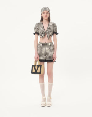 Top In Popeline Stampa Plus De Pois