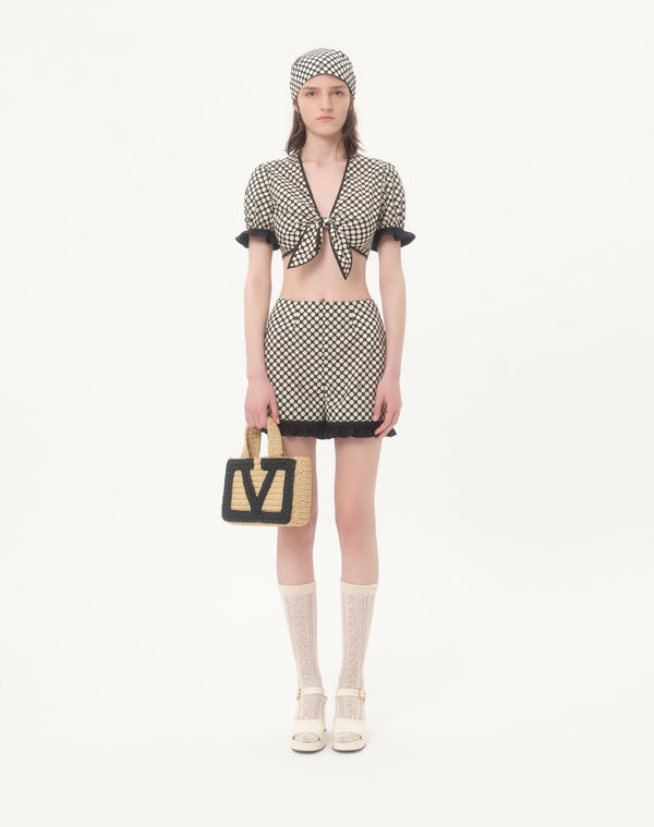 Top In Popeline Stampa Plus De Pois