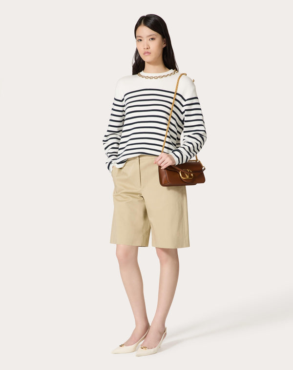 Maglia In Cotone Ricamata