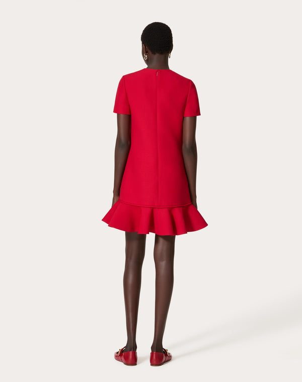 Abito Corto In Crepe Couture 