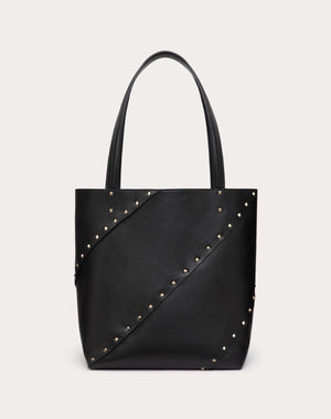 Borsa Shopping Valentino Garavani Valentino Garavani Rockstud Wispy In Vitello 