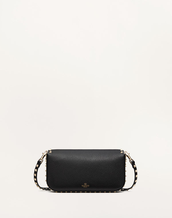 Borsa A Tracolla Valentino Garavani Rockstud In Vitello Granato 