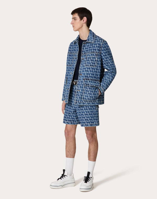 Giacca In Denim Con Motivo Toile Iconographe