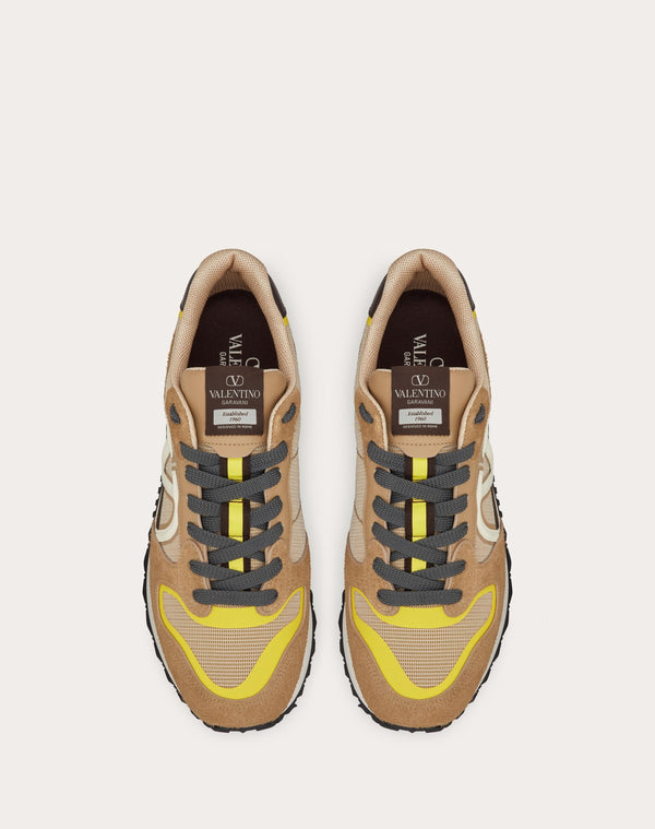 Sneaker Low-Top Vlogo Pace In Crosta, Tessuto E Vitello