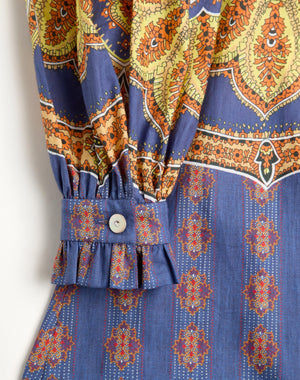 Abito midi in Mussola di Cotone stampato