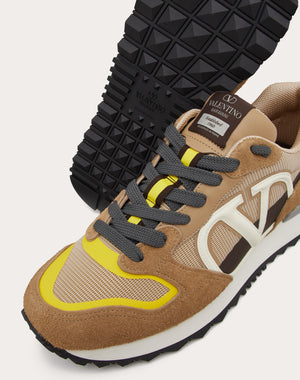 Sneaker Low-Top Vlogo Pace In Crosta, Tessuto E Vitello