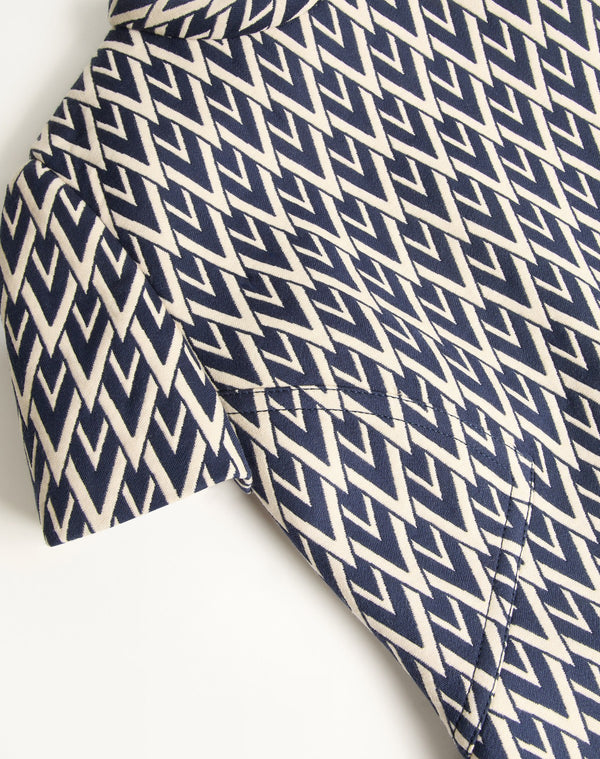 Abito Corto In Jacquard Toute La V 