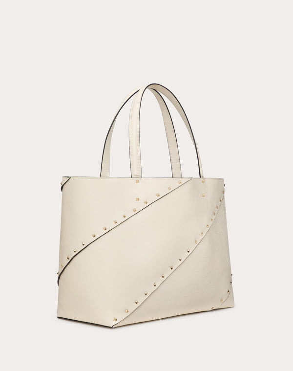 Borsa Shopping Valentino Garavani Valentino Garavani Rockstud Wispy In Vitello 