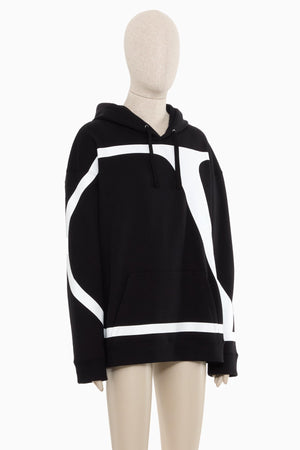 Felpa In Cotone Con Stampa V Logo Signature