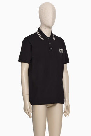Polo In Piquet Di Cotone Con Ricamo Maison Valentino