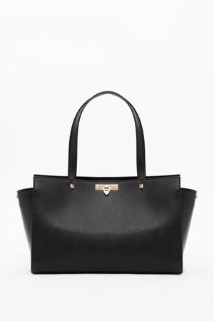 BORSA GRANDE ROCKSTUD FIERCE IN VITELLO GRANATO 