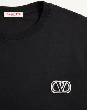 T-Shirt In Cotone Con Patch Vlogo Signature