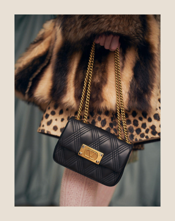 Borsa A Spalla Piccola Valentino Garavani Quiltie 67 In Nappa Trapuntata