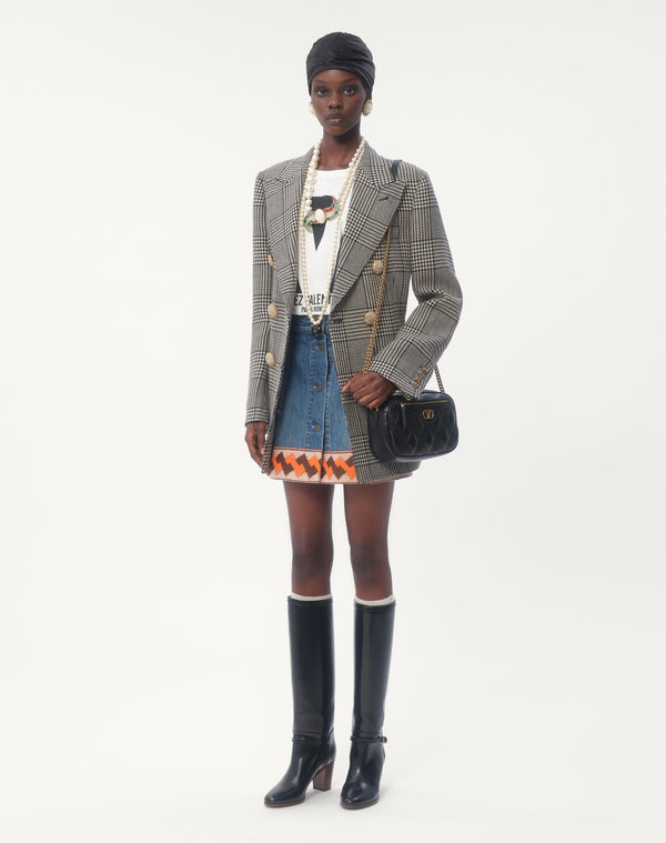 T-Shirt In Jersey Cotton Con Stampa Chez Valentino