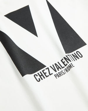 T-Shirt In Jersey Cotton Con Stampa Chez Valentino