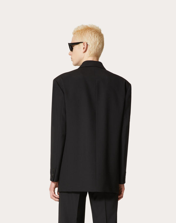 Giacca Doppiopetto In Lana Con Etichetta Sartoriale Maison Valentino