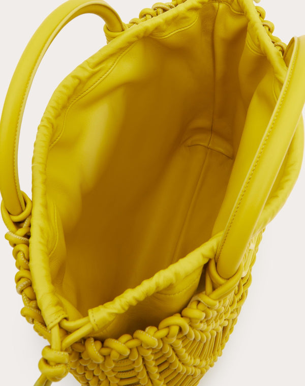 Borsa Shopping Valentino Garavani Allknots In Pelle Intrecciata 