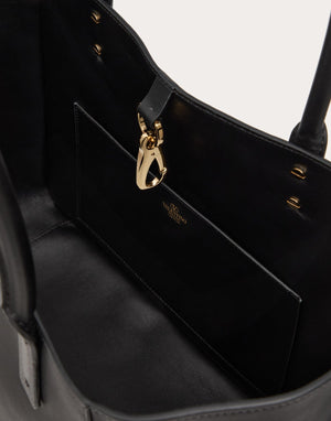 Borsa Shopping Vlogo Side In Vitello Nappato