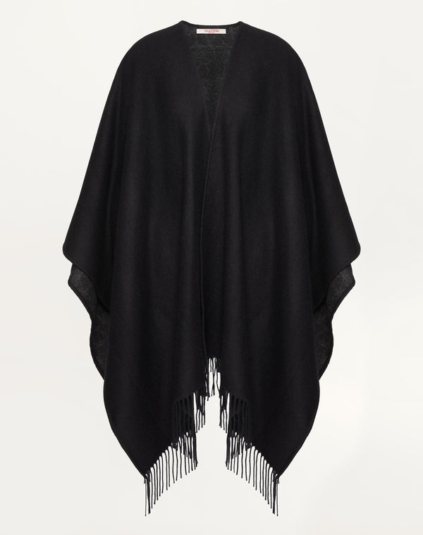 Poncho Vlogo Signature In Cashmere 
