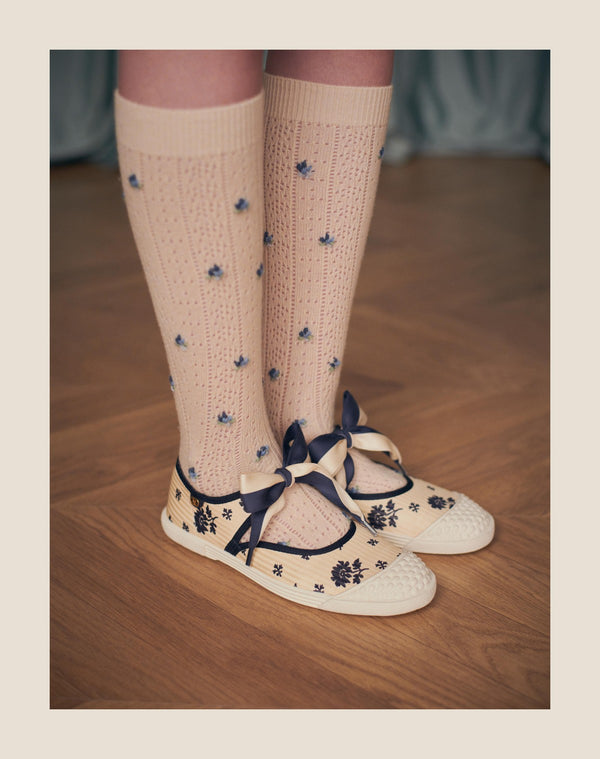 Sneaker Ballerina Bay By Bay In Tessuto Papier Floral