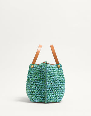 Borsa Shopping Media In Crochet Di Rafia