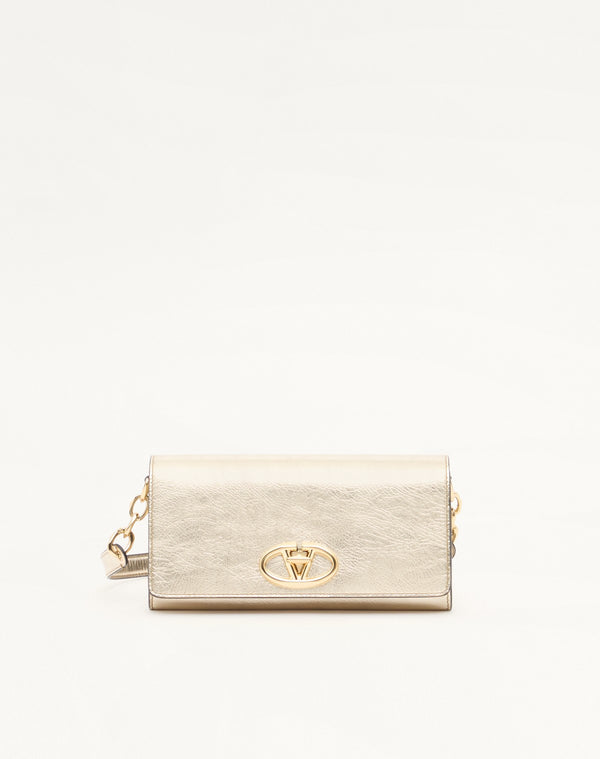 Portafoglio Con Tracolla Vlogo The Bold Edition In Vitello Laminato